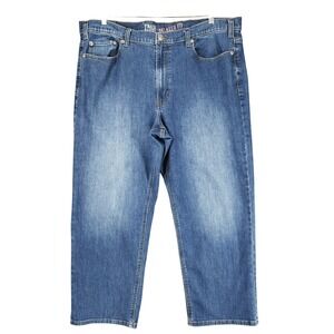 True Nation Relaxed Fit Jeans 44x30 (42x28) Men Medium Blue Straight Leg Stretch